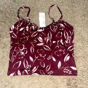 floral tight tank top